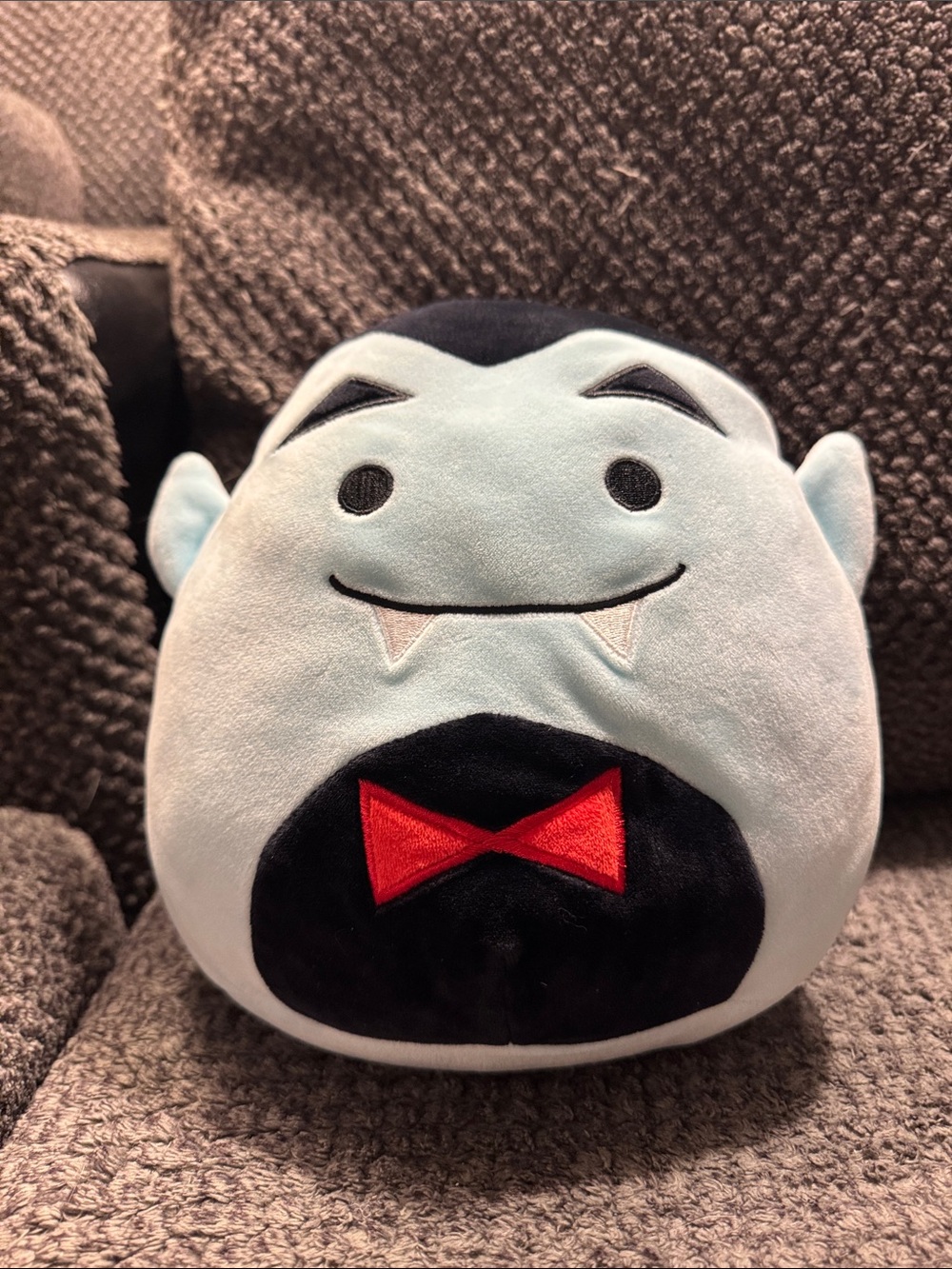 Squishmallows Light Blue Vampire With Red Bowtie